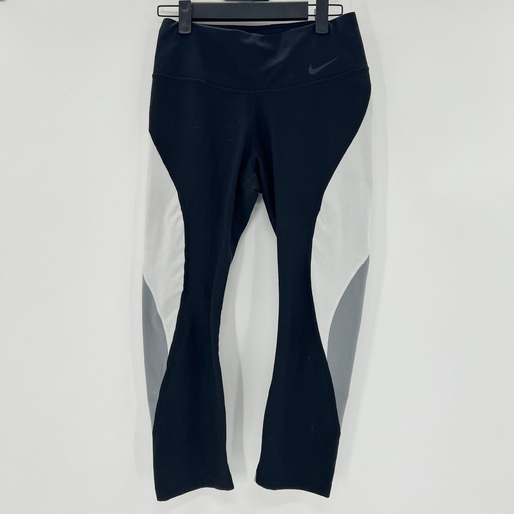 Nike Dri-FIT Legend Colorblock Training Leggings Black White Grey Small